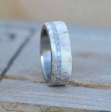 Mens Wedding Band Natural Shed Elk Antler With Dominican Republic Light Blue Larimar Stone Inlay Stag Hound Elk H Mens Wedding Bands Men S Rings Antler Ring
