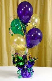 Happy Birthday Party Balloon Decoration Ideas Without Helium Party Ideas By Mardi Gras Outlet Mardi Gras Centerpieces Mardi Gras Decorations Balloon Centerpieces