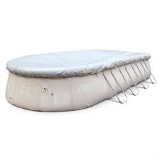Kit Piscine Geante Saphir 7 3x3 6m Gonflable Grise Autoportante Ovale Pompe Bache Tapis Echelle