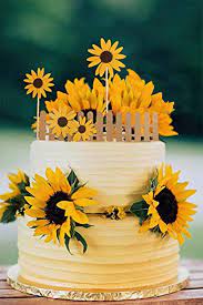 Sunflowers and burlap cake by alwayswithcake 18. Amazon Com Laventy Sunflower Birthday Cake Decoration Sunflower Party Supplies Sunflower Decorations Summer Birthday Decoration