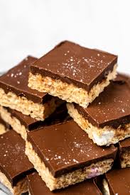 Place the chocolate chips and heavy cream in a saucepan and. Chocolate Peanut Butter Krispie Treats Marsha S Baking Addiction