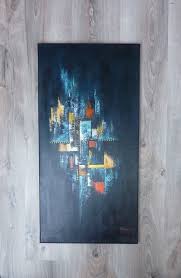 Africa Toile Acrylique Abstraite Contemporaine Au Couteau 40x80 Peinture Abstraite Contemporaine Peinture Abstraite Abstrait