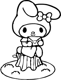 My melody is a hello kitty friend. My Melody Has A Letter Coloring Pages In 2021 My Melody Coloring Pages Kitty Coloring Hello Kitty Colouring Pages