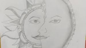 When the dark side of the moon is facing earth we cannot see it; The Sketch Of The Sun And Moon The Half Sun And Moon Youtube