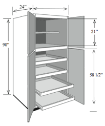 We are actively working on resolving this issue to provide. Bbcp3696 Kitchen Base Pantry Cabinet 36 W X 96 H X 24 D Custom Unfinished Stained Or Painted