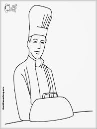 Mewarnai Gambar Profesi Chef Juru Masak Warna Gambar Pendidikan