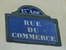 Rue De Commerce Sign Paris Shopping Paris Paris Street