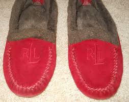 Details About Ralph Lauren Slippers Red Moccasin Cozy Lined Size 6 In 2020 Elegant Slippers Moccasins Slippers Cozy