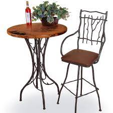 Because counter height tables are typically 4 to 6 inches higher than standard tables, buy counter height bar stools or chairs to match. Rustic South Fork Counter Height Table 30in Round Top