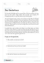 Diese leserätsel für klasse 4 trainieren das leseverständnis auf der textebene, die leseverstandnis 4 klasse arbeitsblatter pdf deutsch 4 klasse übungen. Kurzgeschichten Materialguru