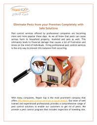 Home & commercial pest control local to me, on call for pest infestion removal, today. Eliminate Pests From Your Premises Completely With Pest Control Services Saudi Arabia By Repair Exp Issuu