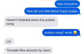 A bird swooped to the tree of truth, carried and flew Excuse Me What Frankocean