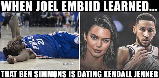 Find and save ben simmons memes | from instagram, facebook, tumblr, twitter & more. Nba Memes On Twitter Joel Embiid Hearing The Ben Simmons Kendall Jenner Rumor Https T Co Imfpuuo6zh