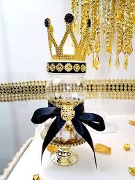 Black And Gold Prince Princess Crown Baby Shower Centerpiece Perfect For Black And Gold B Crown Baby Shower Prince Baby Shower Theme Baby Shower Centerpieces