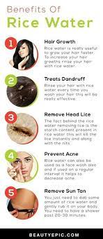 Rice Water Benefits And Uses For Health Beauty Water Benefits For Skin Water Hair Growth Rice Water Benefits