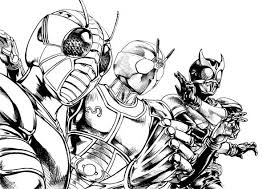 Identify 15 different creatures in these animal coloring sheets. Kamen Rider Rgb Coloring Page Netart Kamen Rider Coloring Pages Rider
