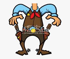 Vector illustration of western texas desert silhouette. Transparent Cartoon Body Png Cowboy Cutout Png Download Kindpng