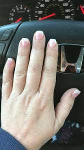 French Manicure Wide Nails Ombre Nails Glitter Short Acrylic Nails