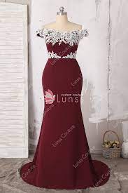 White Lace Off Shoulder Burgundy Long Formal Dress Burgundy Wedding Dress Dresses Perfect Wedding Dress
