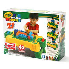 Crayola 40 Pc Building Blocks Table Set Block Table Building Blocks Crayola