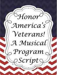 Honor America S Veterans Show Your American Pride Wear Your Red White And Blue I Created This Script To Use At Veterans Day Activities Veterans Day Veteran