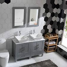 The undertones most commonly found in marble are blue and purple. 48 Double Sink Bathroom Vanity Cabinet Combo Glass Marble Top Grey Paint Wood W Faucet Mirror Drain Set Solid Wood Marble Top Farmhouse Goals