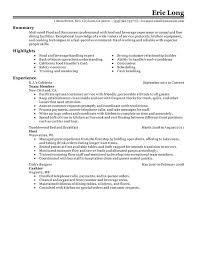 Impactful Professional Food Restaurant Resume Examples Resources Myperfectresume