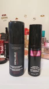 Review L Oreal Infallible Pro Spray Set Vs Hard Candy Fast And Fabulous Bearwithbangs