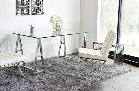 Deko Clear Tempered Glass Desk Las