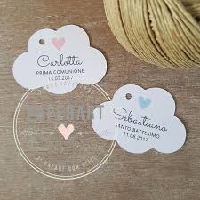 20 Bigliettini Per Bomboniere Mod Nuvola Cuore Paper Crafts Diy Tutorials Monster Party Invitations Baby Cards Handmade