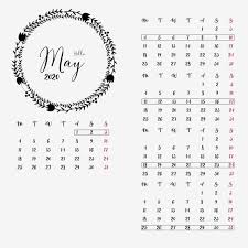 May 2020 Calendar Clipart Vector Png Element May Clipart Floral Wrethes Cute Planner Calendar Png And Vector With Transparent Background For Free Download Cute Planner Planner Calendar Calendar Clipart