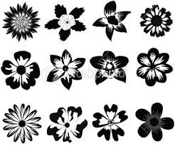 Black And White Vector Art Flowers Beautiful Black And White Flower Silhouette Please Visit My Lightboxes Flower Silhouette Flower Henna Flower Stencil
