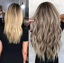 Before After W Habit Hand Tied Extensions By Hairby Chrissy Brown Hair Balayage Hair Styles Blonde Hair Color