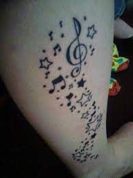This elaborate tattoo design of music notes all over the front body looks very cool. Related Searches For Stars And Music Notes Tatoo