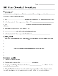 Savesave energy work power worksheet answer key for later. Bill Nye Chemical Reactions Answer Key Fill Out And Sign Printable Pdf Template Signnow
