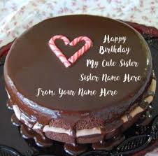Little Sister Birthday Cake For Sister With Name Edit Online Photo Editing Happy Birthday Wishes For Sister Name Cakes Dp Pictures Created You Happy Birthday Wishes Cake Birthday Wishes Cake Happy Birthday Wishes