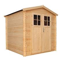 timbela abri de jardin sapin brut emboite 200x200 cm ep 19 mm toit osb avec feutre bitume cabane jardin abri de jardin osb