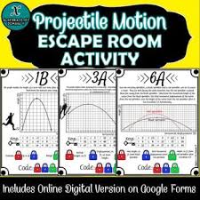 Includes Google Forms Interactive Escape Room Activity For Distance Learning Compatibility This File Includes Distance Learning Quadratics Motion Graphs