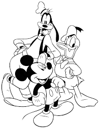 This drawing was made at internet users' disposal on 07 february 2106. Online Coloring Pages Coloring Page Mickey Donald And Goofy Mickey Mouse Download Print Coloring Page