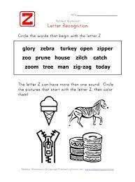 So, we've put together a list of words that start with z that you can use. Letter Z Words Recognition Worksheet All Kids Network