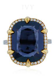 Violet Spinel and Diamond Ring