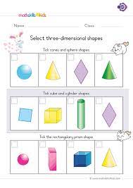 Here you will find our range of free shape worksheets which involve naming and identifying 3d shapes and their properties. 3d Shapes Worksheets For Grade 1 1st Grade Solids Figures Worksheets With Answers