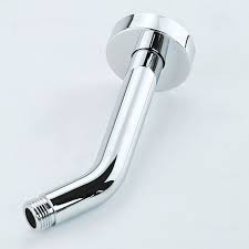 Grohe 10 curved rain shower arm with flange & 9 shower head satin nickel. Curved Chrome Shower Arm Wall Mount Shower Arm For Rain Shower Head