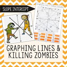Students will cut out each equation and graph the line on the zombie graph. Graphing Lines And Killing Zombies Clean Your Autocad Dwg And Kill Zombies Between The Lines Graphing Lines And Killing Zombies Graphing In Slope Intercept Form Activity
