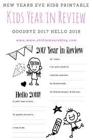 2017 Kids Year In Review Printable New Years Eve Activity New Year S Eve Activities Printable Activities For Kids Kids New Years Eve