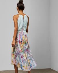 Hanging Gardens Pleated Midi Dress Mint Dresses Ted Baker Row
