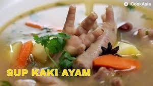 8 potong kaki ayam 1 ruas jari lengkuas, memarkan Sup Kaki Ayam Kolagen Semulajadi Untuk Tubuh Badan Cubalah Youtube