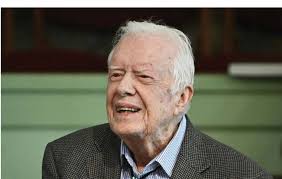 Jimmy Carter om 99e verjaardag mee te vieren digitaal mozaïek van  weldoeners