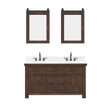 Maybe you would like to learn more about one of these? Water Creation Aberdeen 60 In Rustic Sienna Undermount Double Sink Bathroom Vanity With White Natural Marble Top Mirror And Faucet Included In The Bathroom Vanities With Tops Department At Lowes Com