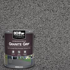 Be sure to choose a color that either complements your home or complements your surrounding landscape for the best effect. Behr Premium 1 Gal Gray Granite Grip Decorative Flat Interior Exterior Concrete Floor Coating 65001 The Home Depot